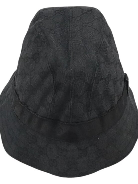 GUCCI GG Canvas Bucket Hat L Black Auth hk3506 main image 8